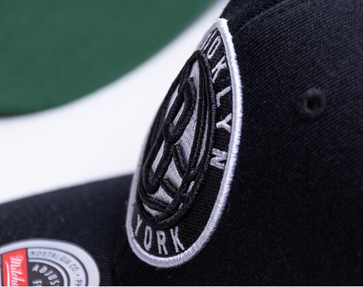 Kappe Mitchell & Ness Team Ground 2.0 Stretch Snapback Brooklyn Nets Black
