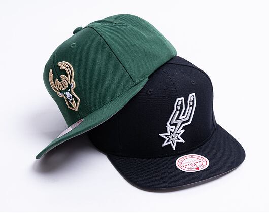 Kappe Mitchell & Ness - NBA Team Ground 2.0 Snapback - Milwaukee Bucks - Green