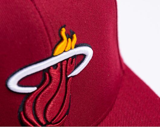 Kappe Mitchell & Ness Team Ground 2.0 Snapback Miami Heat Maroon