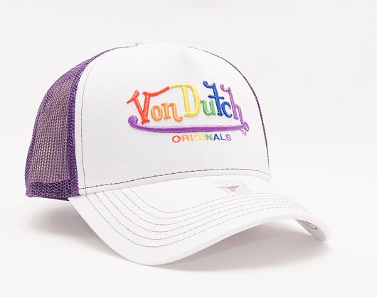 Kappe Von Dutch Fargo Trucker Cotton Twill White/Purple