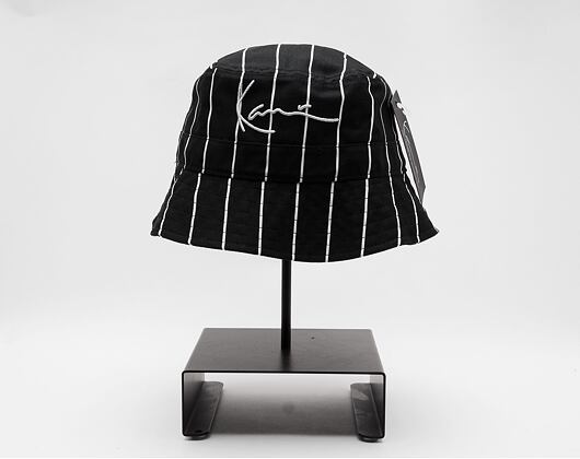 Hut Karl Kani Signature Pinstripe Bucket Hat black/white