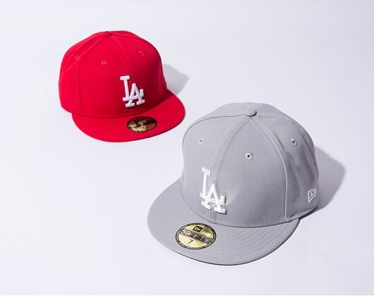 Kappe New Era - MLB Basic 59FIFTY - LA Dodgers - Grey / White