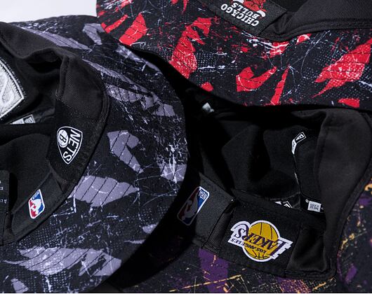 Hut New Era NBA Print Infill Bucket Chicago Bulls Black