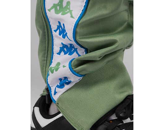 Trainerhose Kappa 222 BANDA RASTORIAI SLIM Green Dusty-White-Blue Smurf