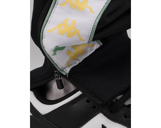 Jogginghose Kappa 222 BANDA RASTORIAI SLIM Schwarz-Weiß-Grün Staubig