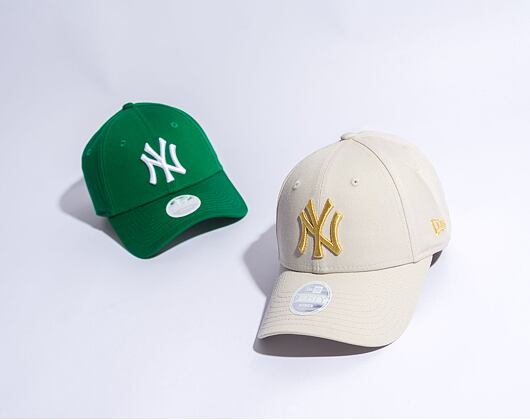 Damen Kappe New Era - MLB Metallic 9FORTY - NY Yankees - Stone / Gold
