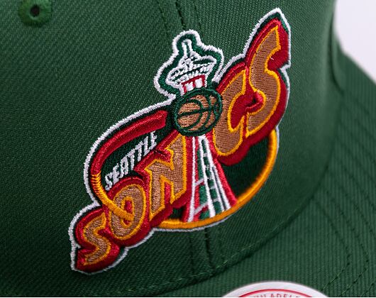 Cap Mitchell & Ness NBA Conference Patch Snapback HWC Seattle Supersonics Grün