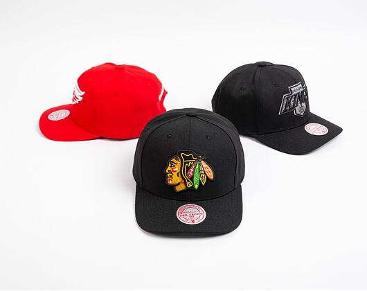 Kappe Mitchell & Ness - Team Ground 2.0 Pro Snapback - Boston Bruins - Black