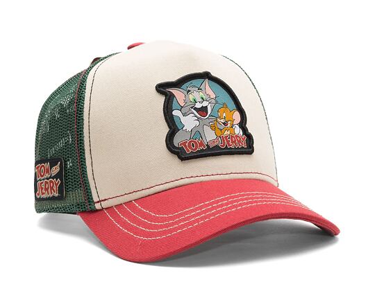 Kappe Capslab - Trucker Tom & Jerry - Tom & Jerry - Sand / Green / Red