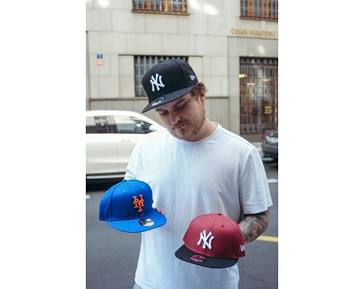 Kappe New Era 9FIFTY MLB Color Block - NY Yankees - Snapback Cardinal / Black