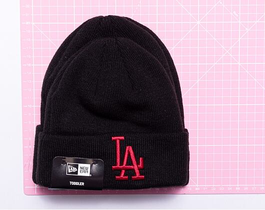 Kinder Mütze New Era MLB Kids League Essential Beanie - LA Dodgers - Black / Cardinal