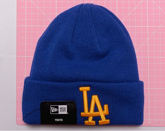 Kinder Mütze New Era MLB Kids League Essential Beanie - LA Dodgers - Blue Azure / Mellow Yello