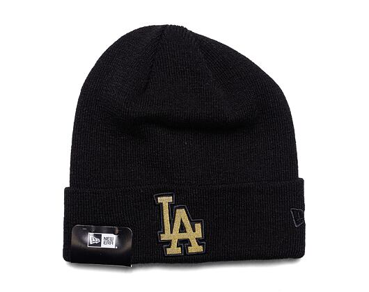 Mütze New Era MLB Metallic Badge Beanie - LA Dodgers - Black / Metallic Gold