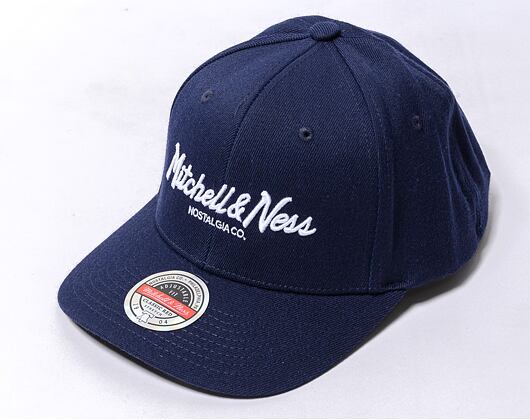 Kappe Mitchell & Ness Branded 110 Stretch-Snap Pinscript "Classic Red" - Navy