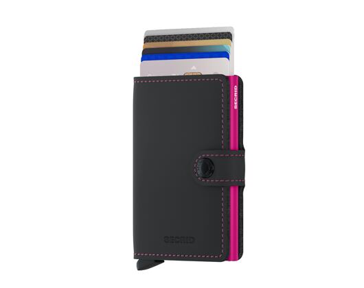 Geldbörse Secrid Miniwallet Matte Black & Fuchsia