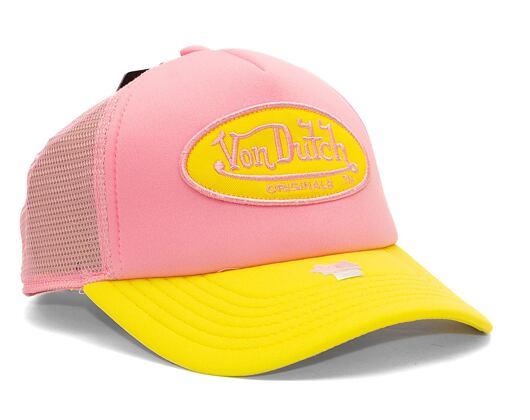 Kappe Von Dutch Trucker Tampa - Trucker Foam - Polyester Foam - Pink/Yellow