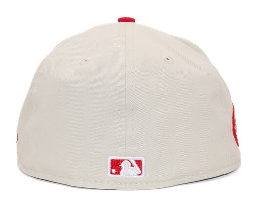 Kappe New Era 59FIFTY MLB White Crown Philadelphia Phillies Cooperstown Off White / Red