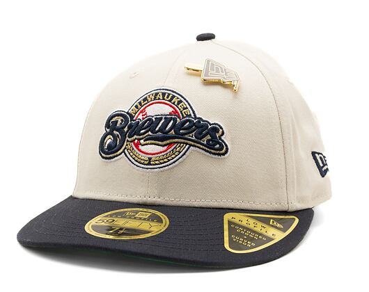 Kappe New Era 59FIFTY Low Profile "Melted Cream" Pin - Milwaukee Brewers - Cream