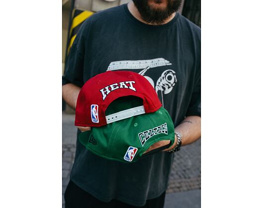 Kappe New Era 9FIFTY NBA Rear Logo Miami Heat - Red