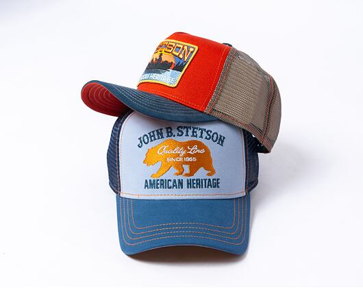 Kappe Stetson - Trucker Cap Bear - Light Blue/Blue