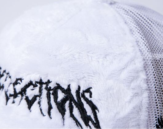 Kappe Reflection Luxury Fuzzy Trucker - Weiß / Schwarz