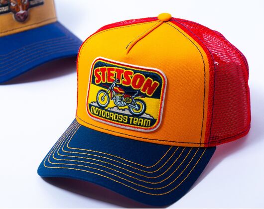 Kappe Stetson - Trucker Cap Motocross Team - Navy/Orange