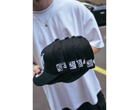 Kappe Mitchell & Ness - NBA Glow Up Classic Red - LA Lakers - Black