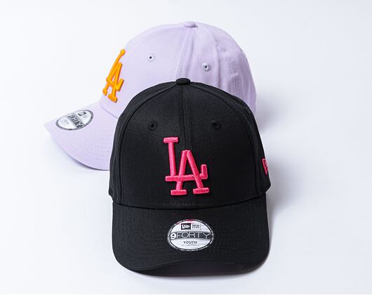 Kinder Kappe New Era - 9FORTY League Essential - LA Dodgers - Black / Pink