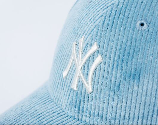 Damen Kappe New Era - 9FORTY Cord - NY Yankees - Pastel Blue / Off White