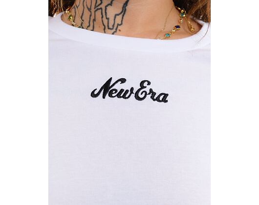 Damen T-Shirt New Era - Script Tee Slim - White / Black