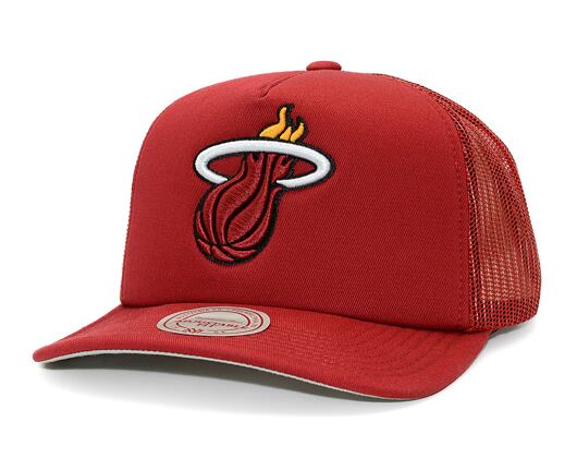 Kappe Mitchell & Ness - Evergreen Trucker - Miami Heat - Red