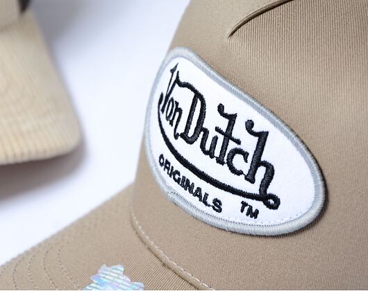 Kappe Von Dutch Boston Trucker Cotton Twill Mocha/White