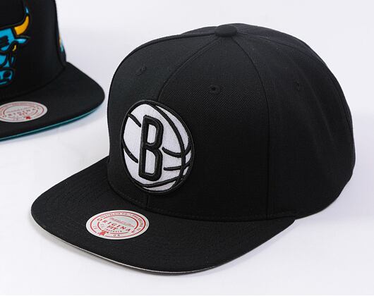 Kappe Mitchell & Ness - Evergreen Black/White Snapback - Brooklyn Nets - Black