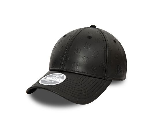 Kappe New Era - 9FORTY Faux Leather Monogram - NY Yankees - Black