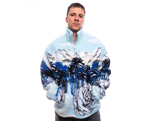 Jacke Karl Kani Metal Signature Ice Tiger Teddy Troyer black/off white/light grey