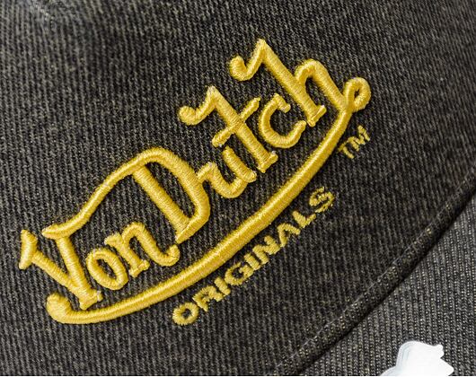 Kappe Von Dutch - Trucker Newark - Cot Twill - Black/ Yellow
