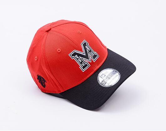 Kappe New Era - M Logo 39THIRTY - AC Milan - Scarlet / Black
