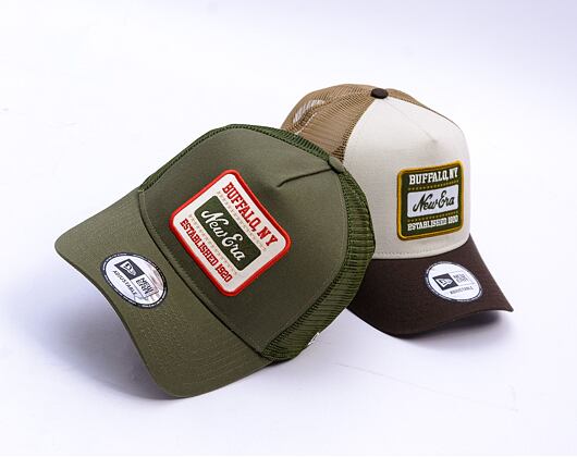 Kappe New Era - Buffalo Patch 9FORTY Trucker - New Olive