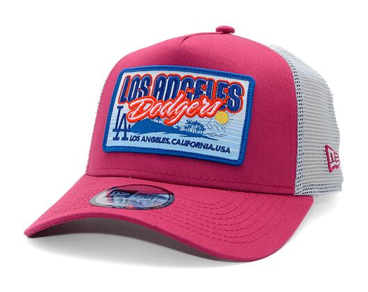 Kappe New Era - MLB City Patch 9FORTY Trucker - LA Dodgers - Burgundy