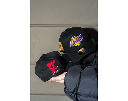 Kappe New Era - NBA Side Patch 9FORTY A-Frame - Chicago Bulls - Black