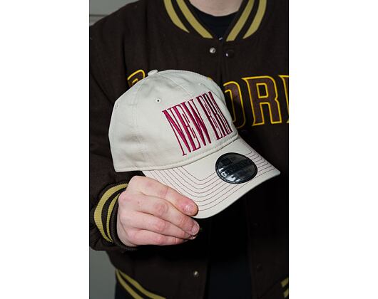 Kappe New Era - Wordmark 9TWENTY - Stone / Burgundy