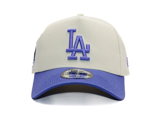 Kappe New Era - MLB Cream & Patch 9FORTY A-Frame - LA Dodgers - Cream / Blue