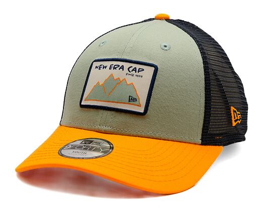 Kinder Cap New Era - Outdoor 9FORTY TRUCKER - Mintgrün / Papaya Orange