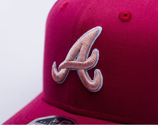 Kappe New Era - MLB World Series 9FIFTY Original Fit - Atlanta Braves - Burgundy / Pink
