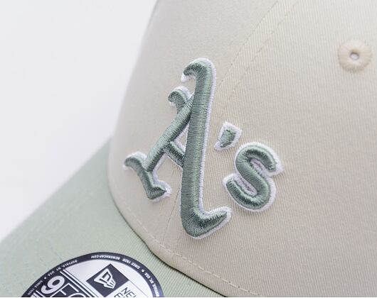 Kappe New Era - MLB World Series Patch 9FORTY - Oakland Athletics - Cream / Mint Green
