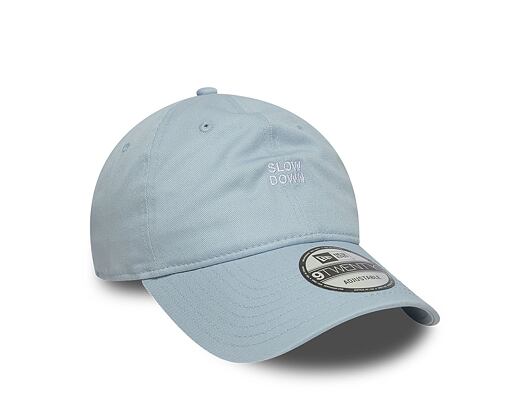 Kappe New Era - Slogan 9TWENTY Slow Down - Baby Blue / White