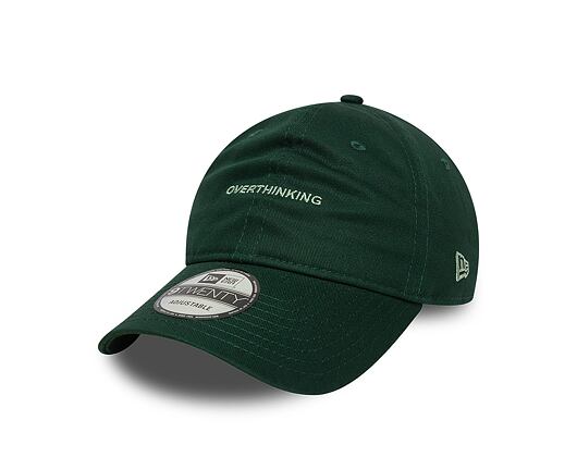 Kappe New Era - Slogan 9TWENTY Overthinking - Dark Green
