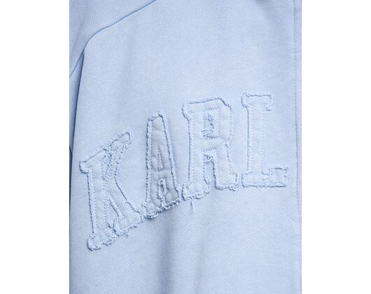 Pullover Karl Kani - College Heavy Crop Zip Hoodie - light blue