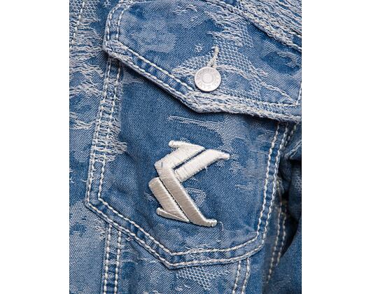 Jacke Karl Kani - Og K Distress Camo Os Denim Jacket - medium blue