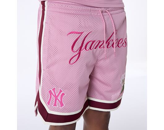 Shorts New Era - MLB Floral Mesh - NY Yankees - Pink